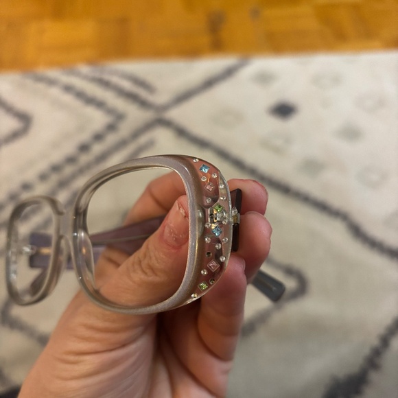 UNREAL blumarine 90s y2k eyeglasses frames * read description iridescent - Picture 5 of 10